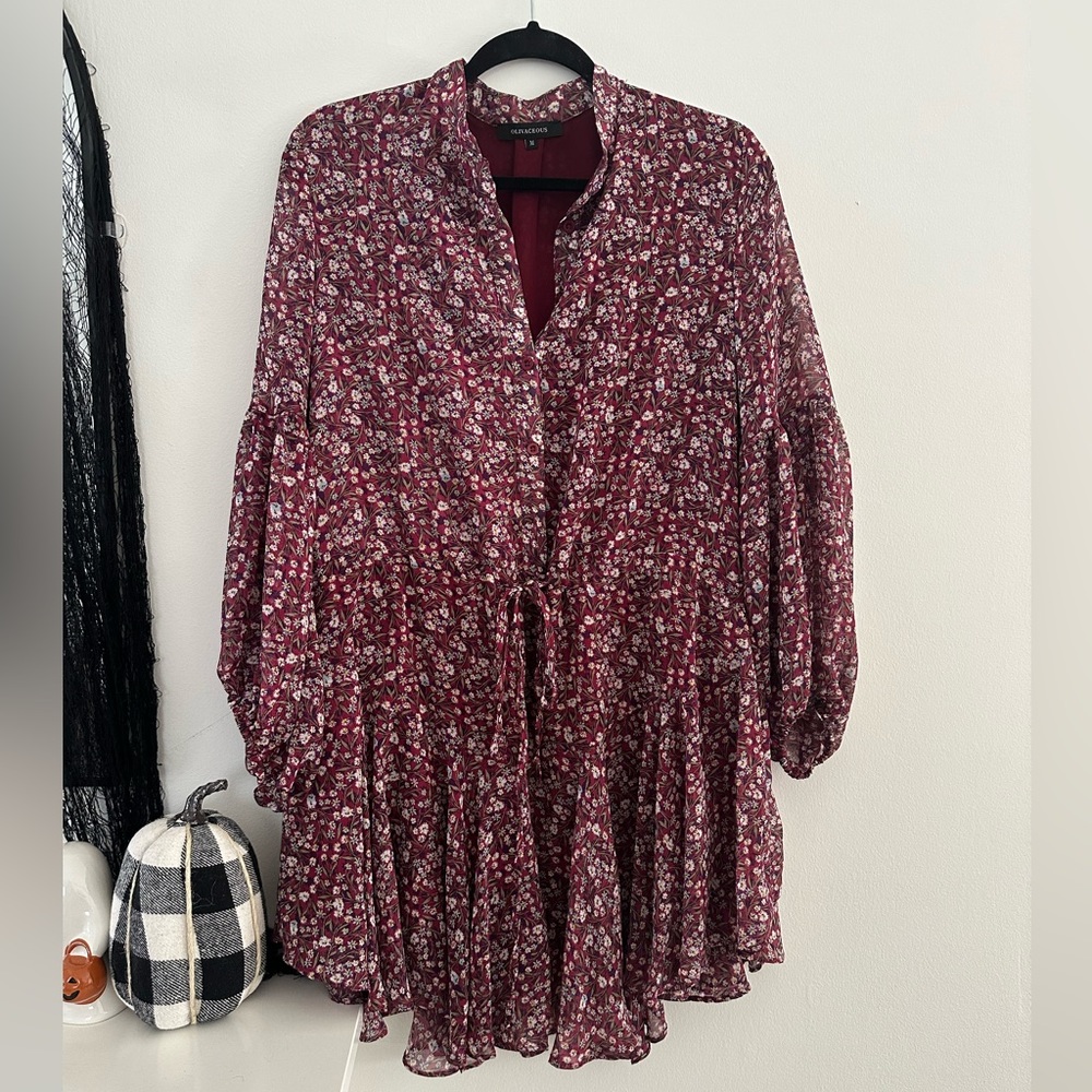 OLIVACEOUS Floral Dress